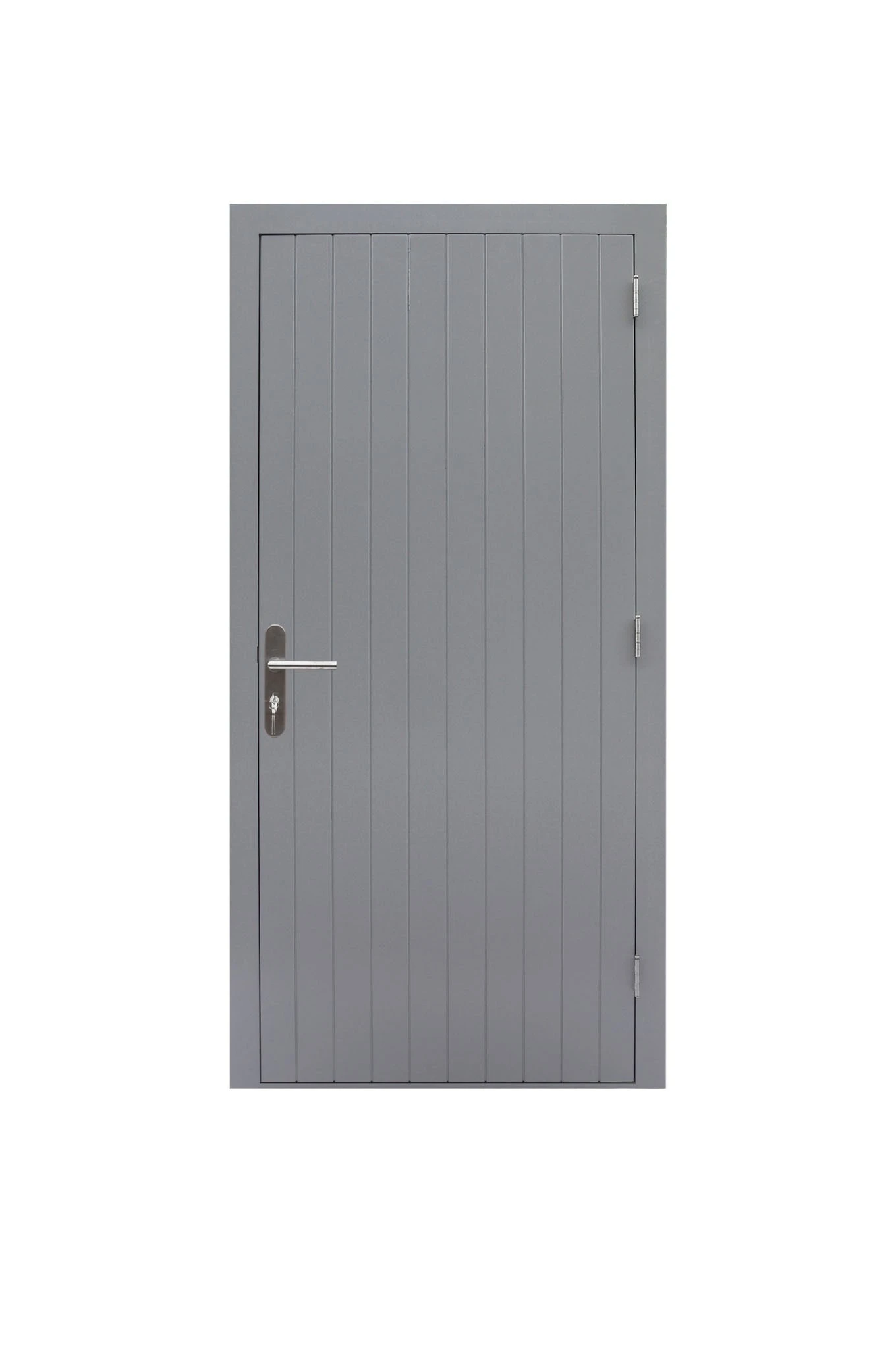 Hardhouten Enkele Dichte Deur Prestige 109 x 221 cm Rechtsdraaiend Grijs Gegrond - Afbeelding 1